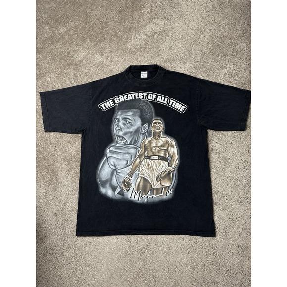 Vintage 00's Mike Tyson THE GREATEST OF ALL TIME, Over Print Streetwear Size XXL - Picture 1 of 6